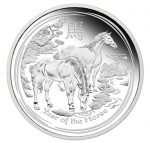 Коллекционная серебряная монета «Lunar II – Год Лошади» PROOF HIGH RELIEF 31,1 г 2014 год — изображение 3