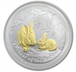 Колекційна срібна монета “Lunar IІ - Рік Кролика” GILDED 31,1 г 2011 рік