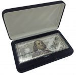 Коллекционная серебряная банкнота "100 долларов США" 124,4 г 2019 год