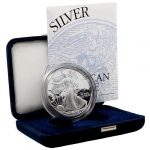 Коллекционная серебряная монета "Американский Орел Liberty PROOF" 31,1 г 2003 год — изображение 2