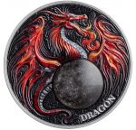 Коллекционная серебряная монета "Красный Дракон" 62,2 г 2024 год