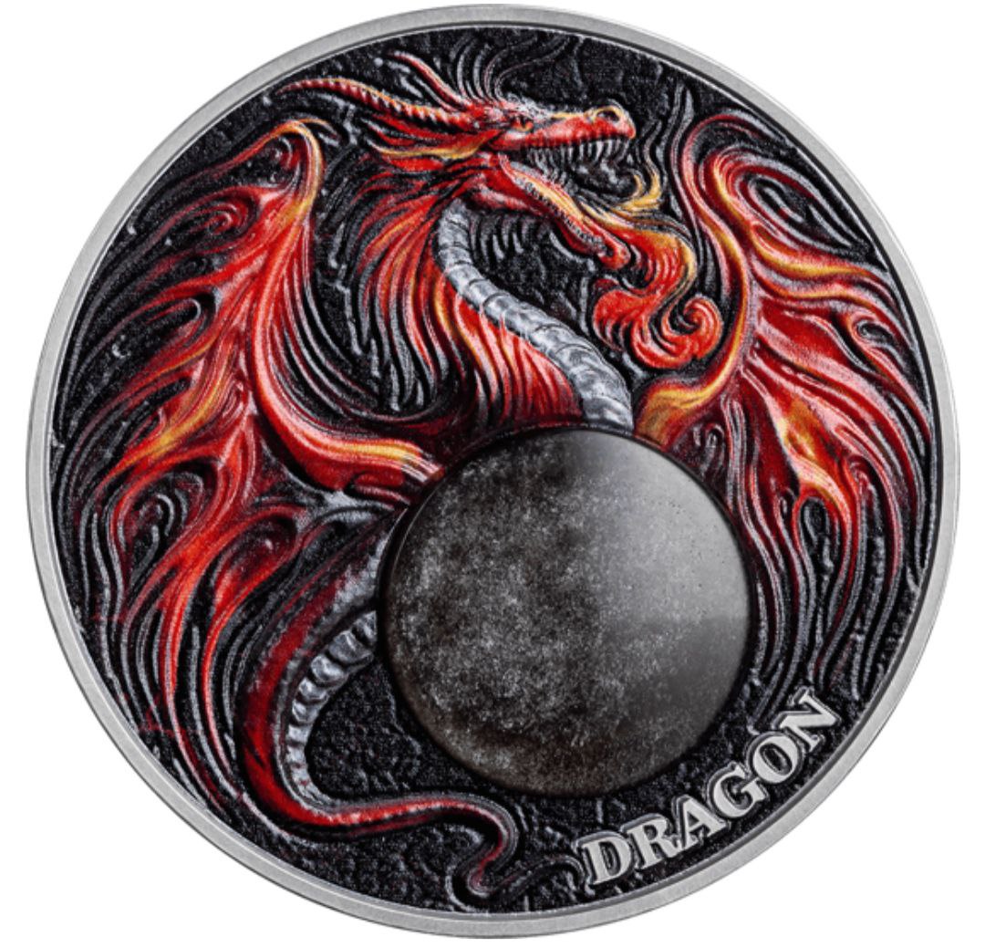 fe0c369e-8df1-4ab3-bc6f-d1ae89e3861d Коллекционная серебряная монета "Красный Дракон" 62,2 г 2024 год — изображение 1