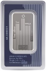 Коллекционный серебряный слиток 31,1 грамм Valcambi Suisse — изображение 2