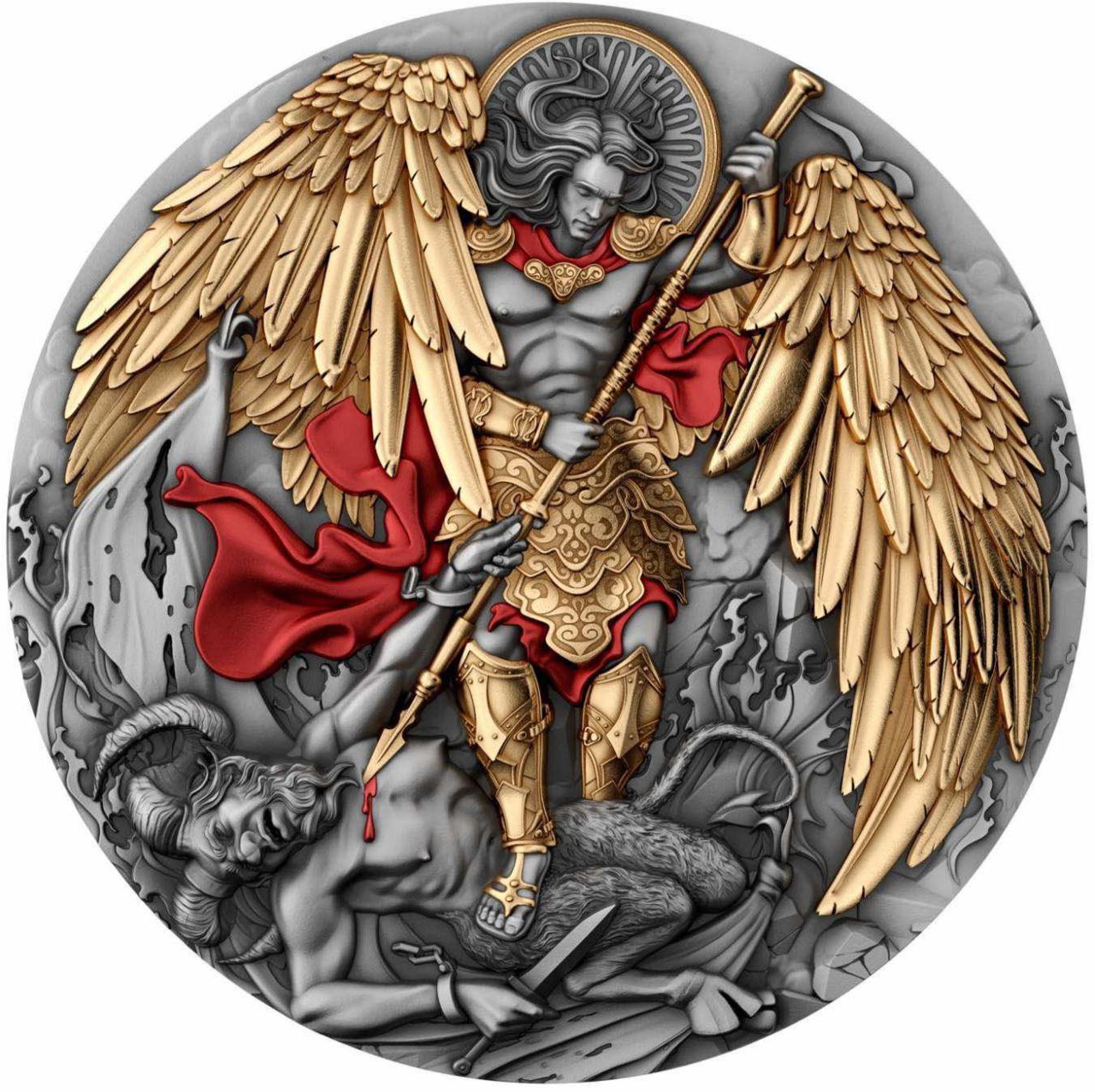 photo_2025-11-02_14-12-16 Колекційна срібна монета «Архістратиг Михаїл» 62,2 г 2024 рік - Зображення 1