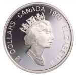 Коллекционная серебряная монета "Год Кролика" 34 г 1999 год — изображение 2