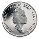 Коллекционная серебряная монета "Год Козы" 34 г 2003 год — изображение 2