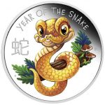 Коллекционная серебряная монета "Змеенок" 15,55 г 2025 год