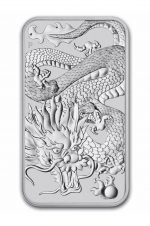 Коллекционный серебряный слиток-монета "Дракон" 31,1 г 2022 год