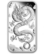 Коллекционный серебряный слиток-монета "Дракон" 31,1 г 2019 год