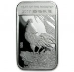 Коллекционный серебряный слиток "Год Петуха" 31,1 г