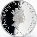 Коллекционная серебряная монета "Год Козы" 31,1 г 2015 год — изображение 3