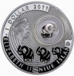 Колекційна срібна монета "GOOD LUCK - Слон" 28,28 г 2011 рік - Зображення 2