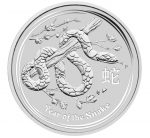 Коллекционная серебряная монета «Lunar II – Год Змеи» 31,1 г 2013 год
