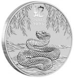 Коллекционная серебряная монета "Lunar III - Год Змеи" 31,1 г 2025 год