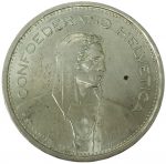 Коллекционная серебряная монета "5 франков" 15 г 1966 год