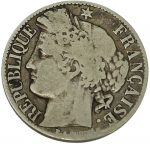 Колекційна срібна монета “1 франк - Третя Республіка” 5 г 1887 рік