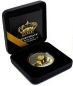 Коллекционная серебряная монета "Китайская Панда" Gold Black Empire Edition 30 г 2012 год — изображение 2
