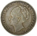 Колекційна срібна монета "1 гульден" Вільгеміна 10 г 1931 рік