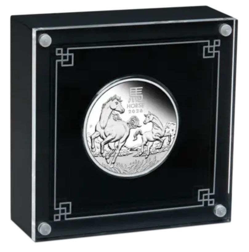 4c27074b-d69c-4c97-8633-dbd6ab46f63f Колекційна срібна монета “Lunar III - Рік Коня” PROOF 31,1 г 2026 рік - Зображення 1