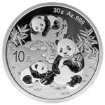 Коллекционная серебряная монета "Китайская Панда" 30 г 2025 год