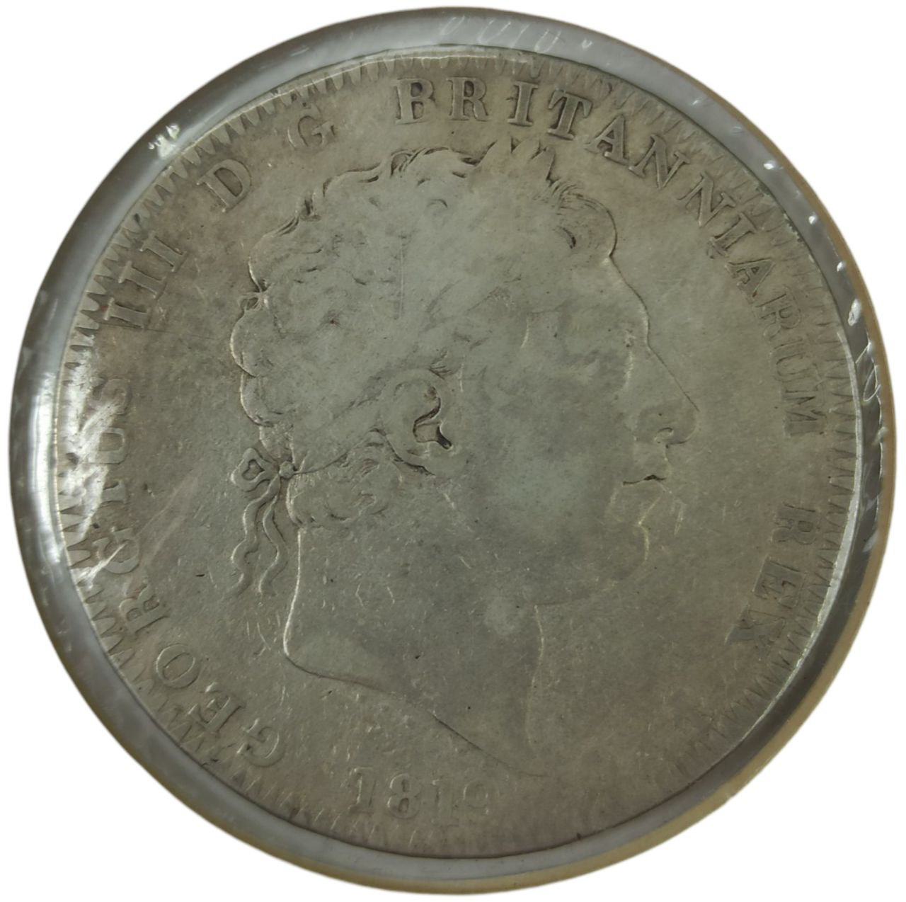 52fdb7dc-e475-4898-a18c-6cd3a0283df7 Коллекционная серебряная монета "1 крона" 28,28 г 1818-1820 годы — изображение 1