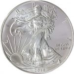 Коллекционная серебряная монета "Американский Орел Liberty" 31,1 г 2014 год