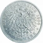 Колекційна срібна монета “5 марок - Отто І” 27,77 г 1904 рік - Зображення 2