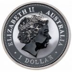 Колекційна срібна монета “Lunar I – Рік Кролика” GILDED 31,1 г 1999 рік - Зображення 2