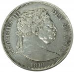 Колекційна срібна монета "1/2 крони" Георг ІІІ 14,14 г 1816 рік
