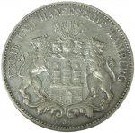 Коллекционная серебряная монета "5 марок" Гамбург 27,77 г 1891-1913 года