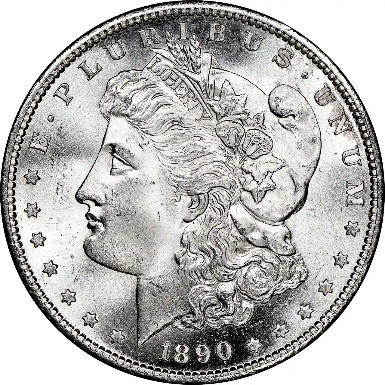 bf5ced98-7755-4775-9526-d642d8115f2b Колекційна срібна монета "Morgan Dollars (Морган)" 26,73 г 1890 рік - Зображення 1