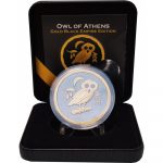 Колекційна срібна монета “Афінська Сова” Gold Black Empire Edition 31,1 г