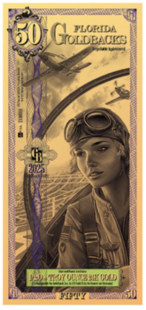 cbf5f949-f6aa-4155-b4d5-3ac80753c24b Колекційна золота банкнота "50 Goldback - Aurum Gold Foil Note" - Зображення 1