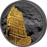 Коллекционная серебряная монета "Биг Бен" Gold Black Empire Edition 31,1 г 2017 год