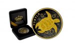 Коллекционная серебряная монета "Морская черепаха" Gold Black Empire Edition 31,1 г — изображение 3