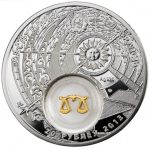 Колекційна срібна монета “Терези” GILDED 28,28 г 2013 рік - Зображення 2