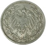 Коллекционная серебряная монета "1/2 марки" Вильгельм II 2,77 г 1905-1919 годы — изображение 2