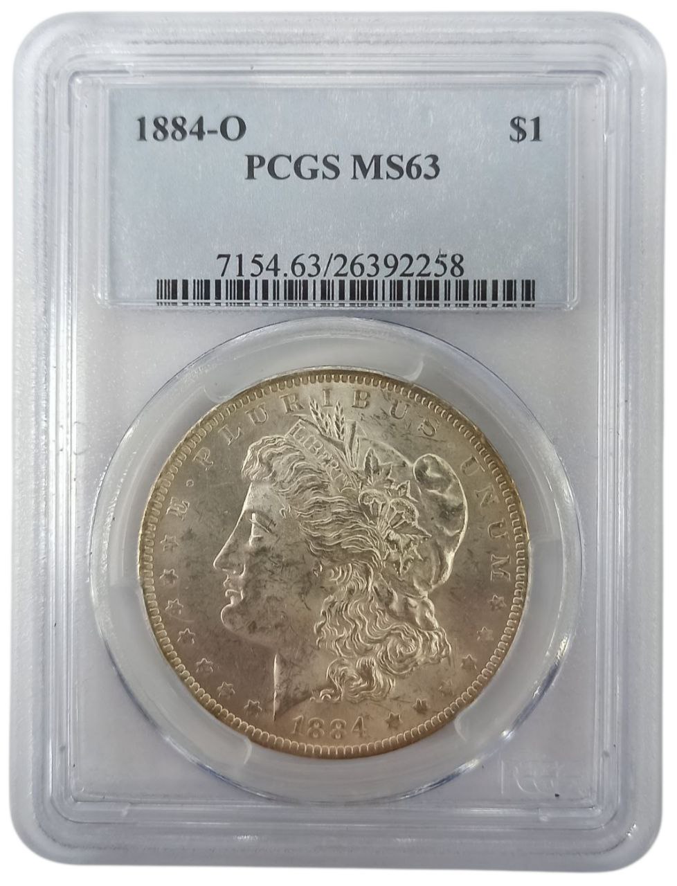 aae6e32a-adf4-436f-9aee-f011cbb65a7c Колекційна срібна монета "Morgan Dollars (Морган)" 26,73 г 1884 рік - Зображення 1