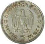 Коллекционная серебряная монета "5 марок" 13,88 г 1935-1936 года — изображение 2