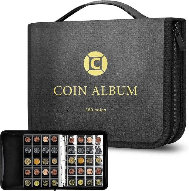 IMG_20260127_105837_083 Портфель-альбом для монет "COIN ALBUM" чорний - Зображення 1