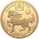 Колекційна золота монета "Рік Коня - Квітковий Кінь" 15,55 г 2026 рік
