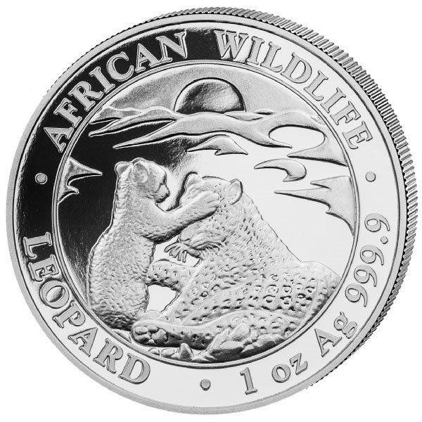 15912548-d594-40f7-bfbb-be620f8689e5 Колекційна срібна монета "African Wildlife - Леопард" 31,1 г 2019 рік - Зображення 1