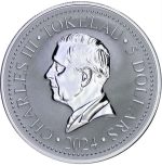 Колекційна срібна монета "Кінь - Мустанг" 31,1 г 2024 рік - Зображення 2
