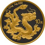 Колекційна срібна монета "Китайський Дракон" Gold Black Empire Edition 31,1 г 2025 рік