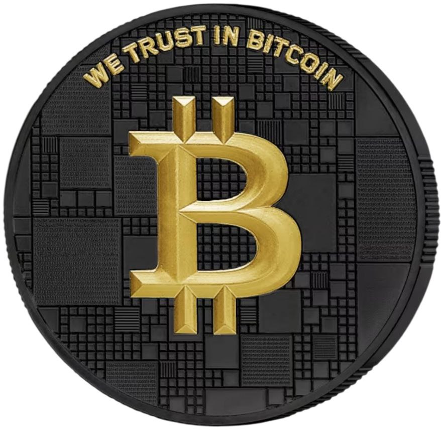 3eca347f-371c-4f2d-be9a-763d8baaec00 Колекційна срібна монета "Bitcoin - Біткоін" BLACK 21 г - Зображення 1