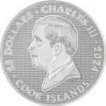 Коллекционная серебряная монета "Железный рыцарь" 155,5 г 2024 год — изображение 3