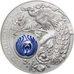 Коллекционная серебряная монета "Феникс - китайский фарфор" 50 г 2017 год