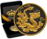 Колекційна срібна монета "Китайський Дракон" Gold Black Empire Edition 31,1 г 2025 рік - Зображення 2