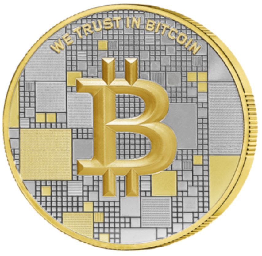 d8b56498-43ab-4cee-aed7-2d43faa7c371 Колекційна срібна монета "Bitcoin - Біткоін" GILDED 21 г - Зображення 1