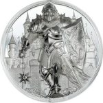 Коллекционная серебряная монета "Железный рыцарь" 155,5 г 2024 год